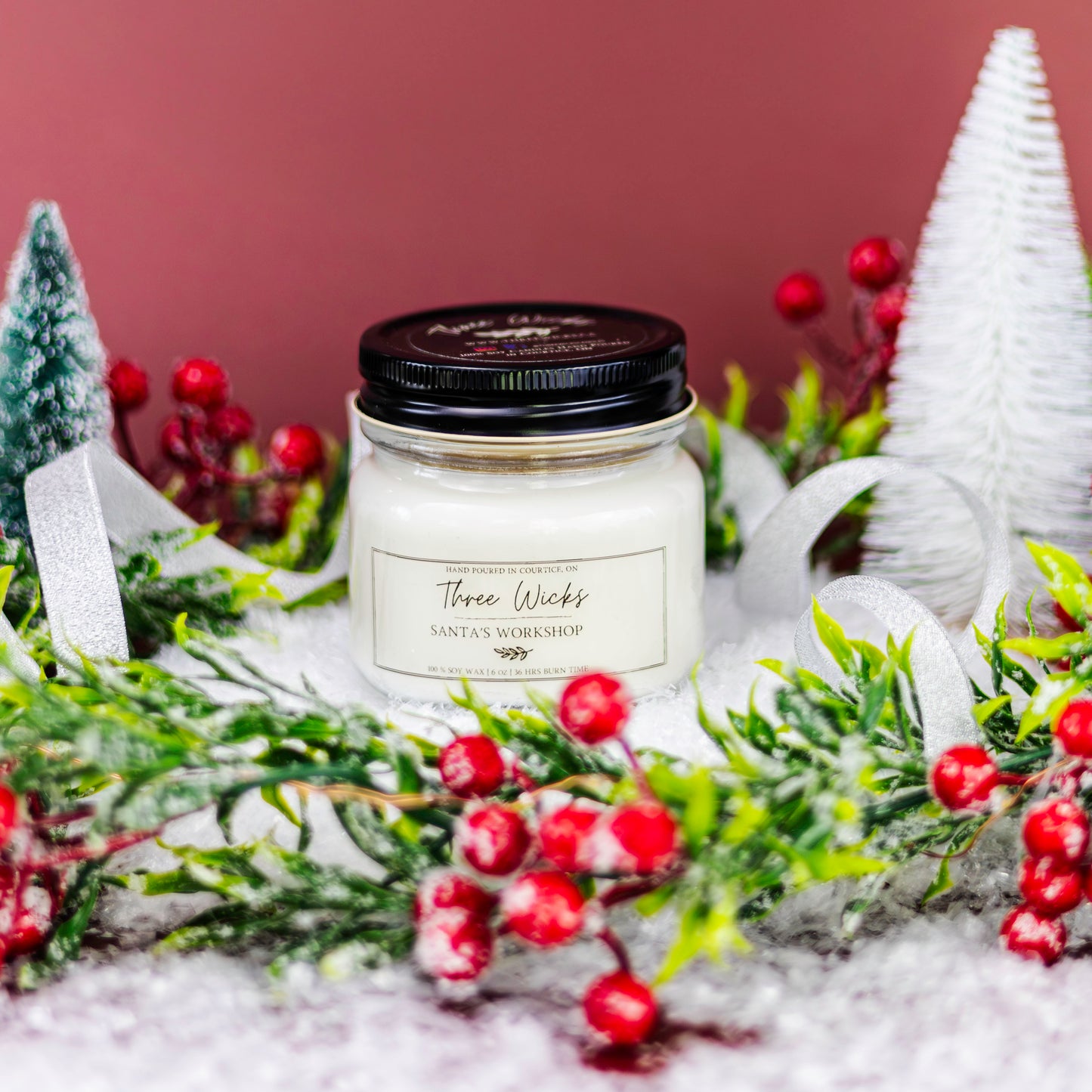 6 oz Mason Jar - Holiday Scents
