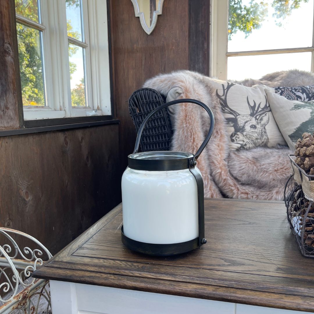 66 oz Lantern Candle - Large Holiday Soy Candle with 396 Hour Burn Time