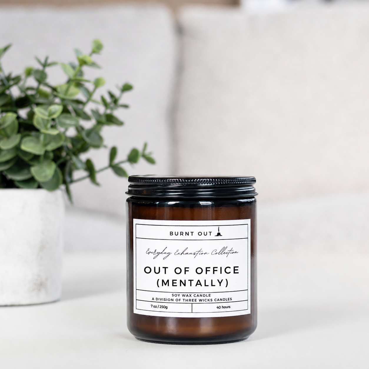 Out of Office (Mentally) - 7 oz Soy Candle | Tropical Chai Scent