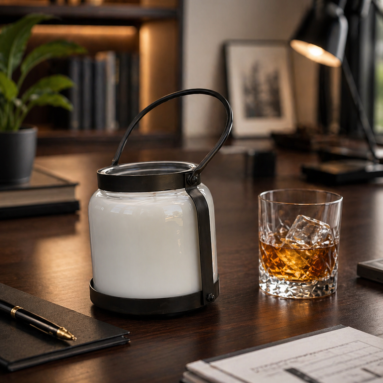 66 oz Lantern Candle | 4-Wick Soy Candle in Signature Scents | 396 Hour Burn