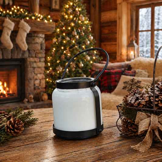 66 oz Lantern Candle - Large Holiday Soy Candle with 396 Hour Burn Time