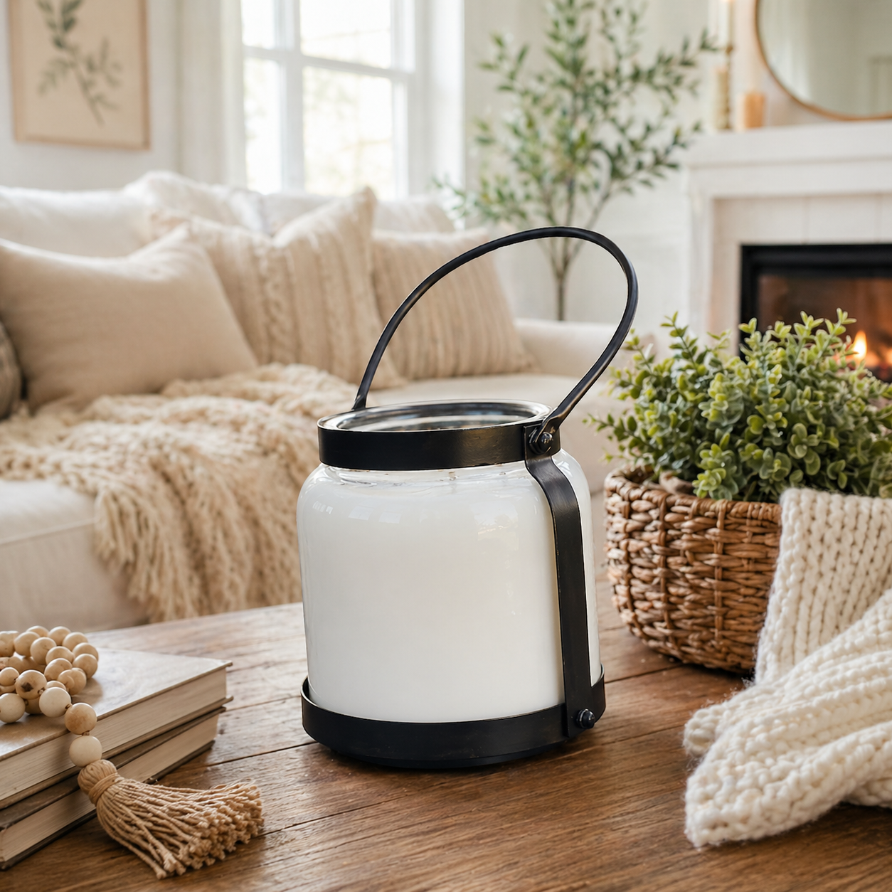 66 oz Lantern Candle | 4-Wick Soy Candle in Signature Scents | 396 Hour Burn