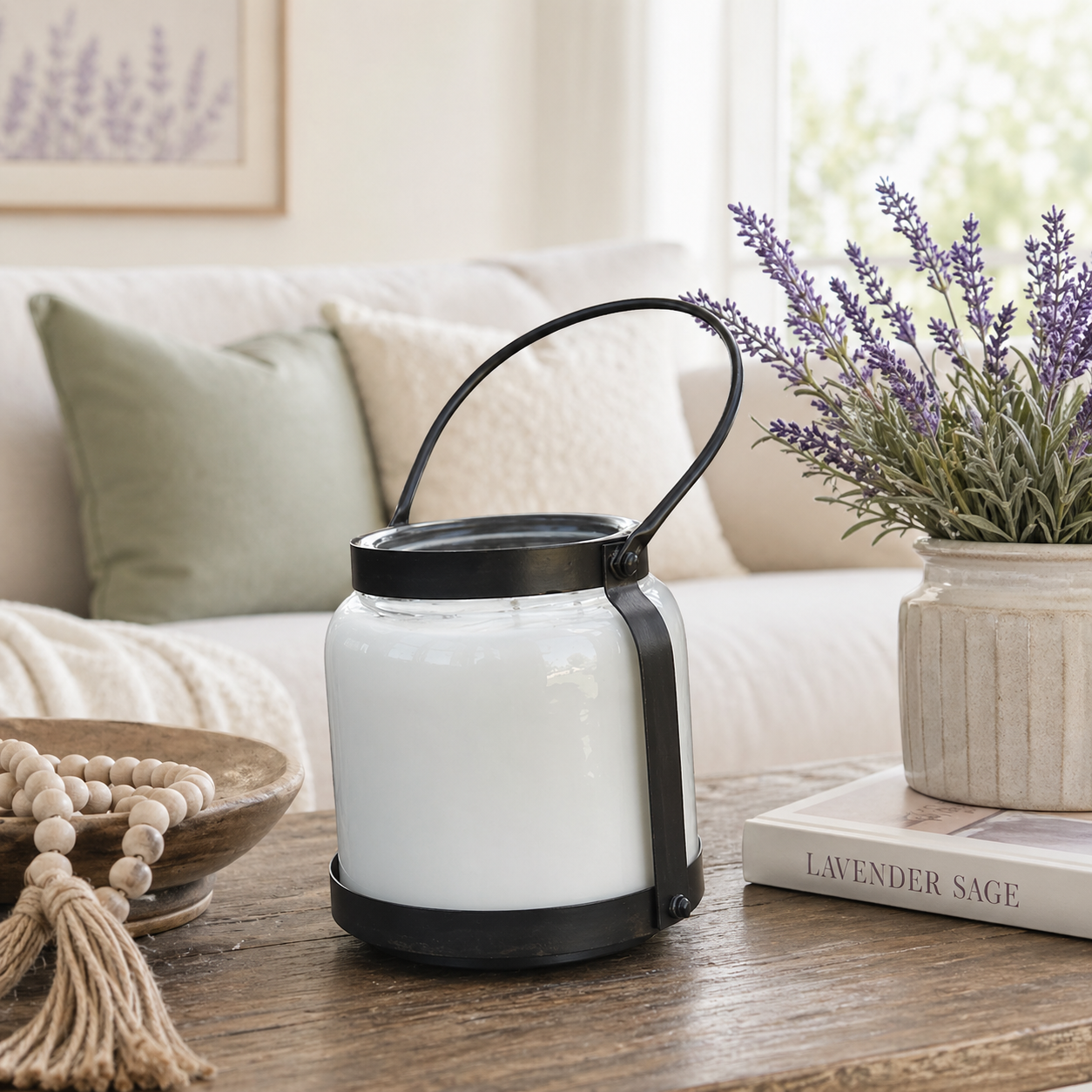 66 oz Lantern Candle | 4-Wick Soy Candle in Signature Scents | 396 Hour Burn