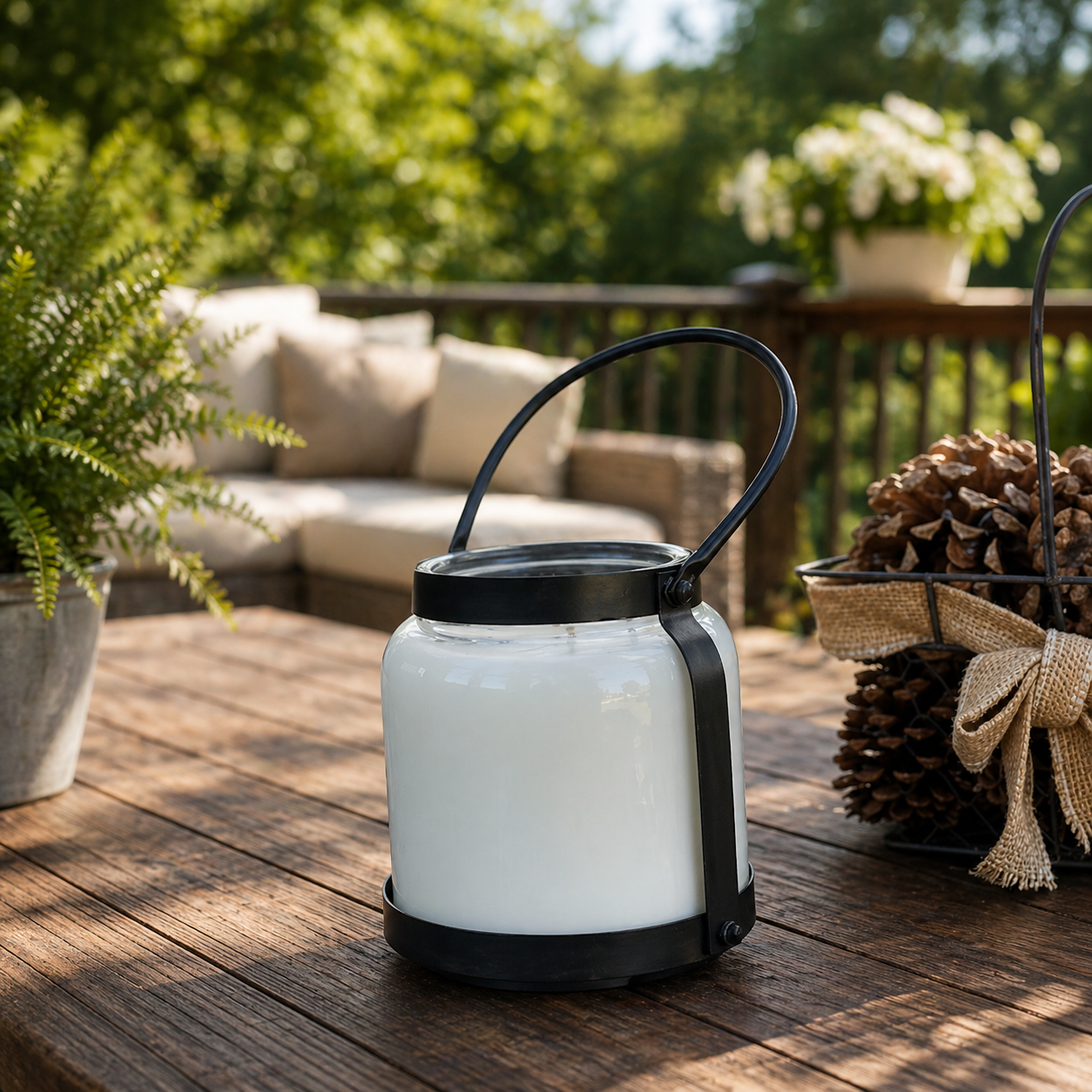66 oz Summer Lantern Candle - Indoor Outdoor Candle with 396 Hour Burn Time