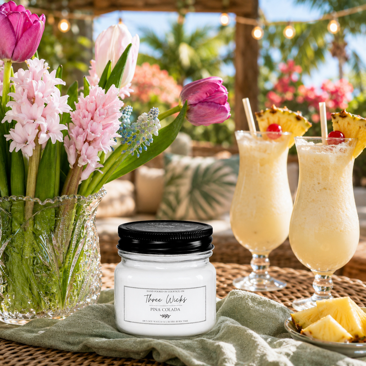 Spring Scented Candles 6 oz | Soy Candles in Mason Jar