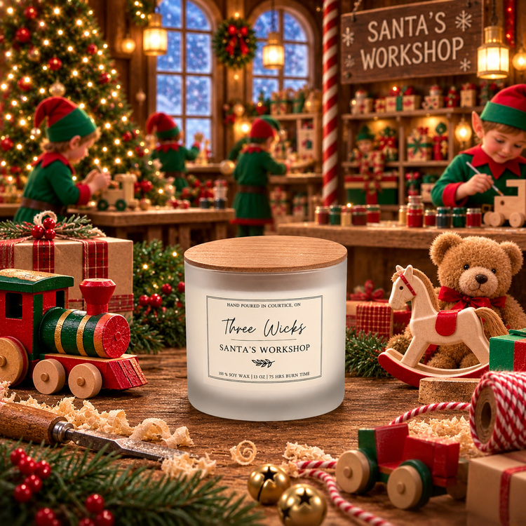 13 oz Cotton Wick Soy Candle - Holiday Scents | Frosted Jar