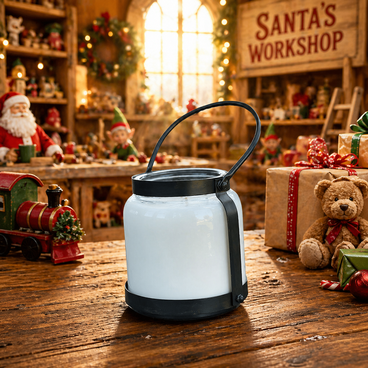66 oz Lantern Candle - Large Holiday Soy Candle with 396 Hour Burn Time