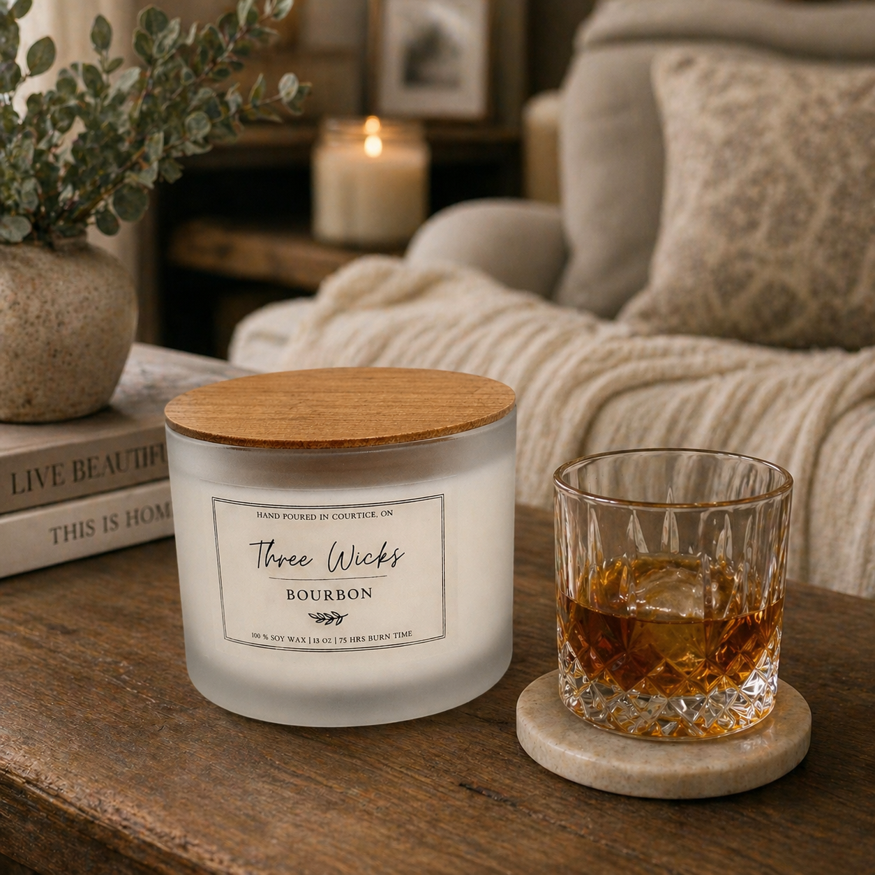 13 oz Soy Candles - Frosted Jar Cotton Wick | Signature Scents