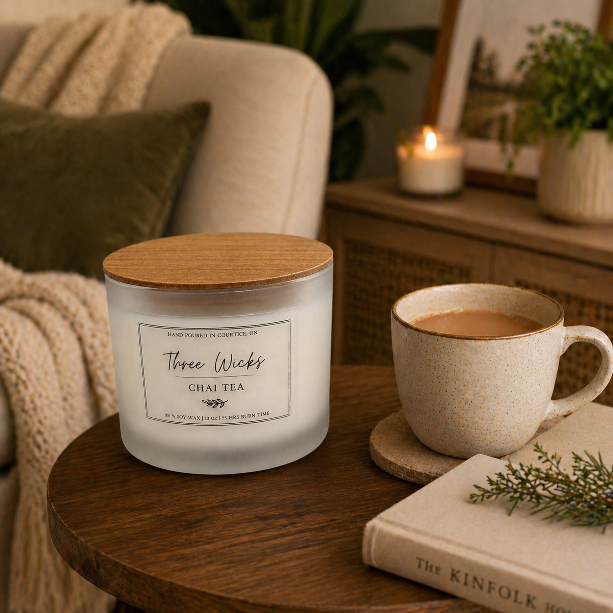 13 oz Soy Candles - Frosted Jar Cotton Wick | Signature Scents