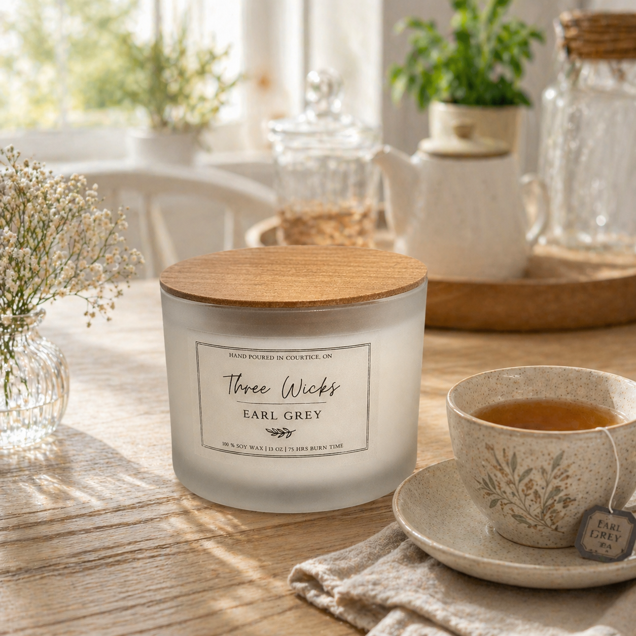 13 oz Soy Candles - Frosted Jar Cotton Wick | Signature Scents