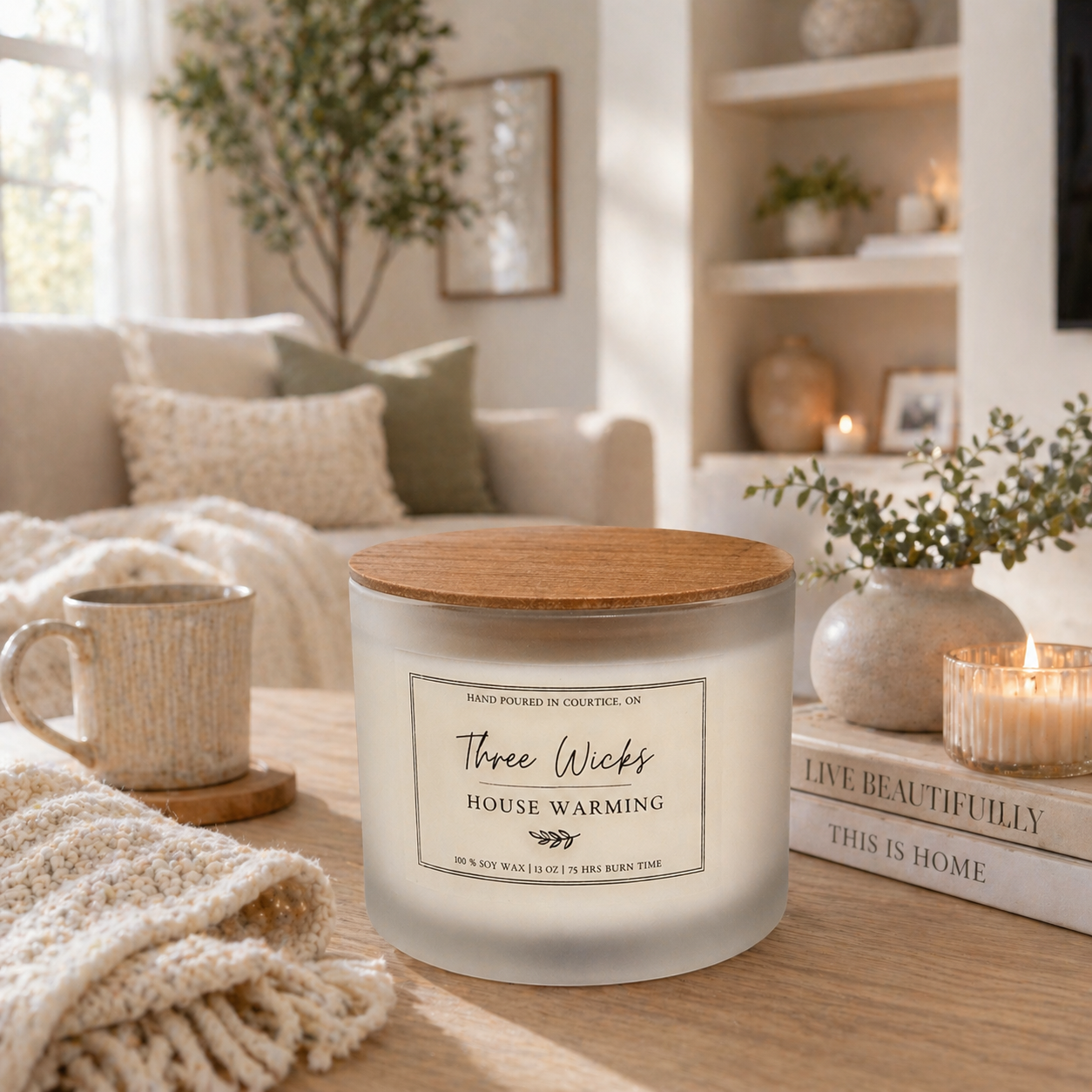 13 oz Soy Candles - Frosted Jar Cotton Wick | Signature Scents