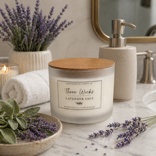 13 oz Soy Candles - Frosted Jar Cotton Wick | Signature Scents
