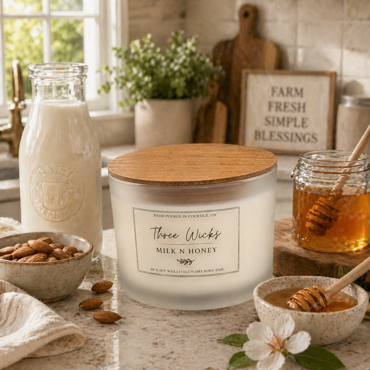 13 oz Soy Candles - Frosted Jar Cotton Wick | Signature Scents