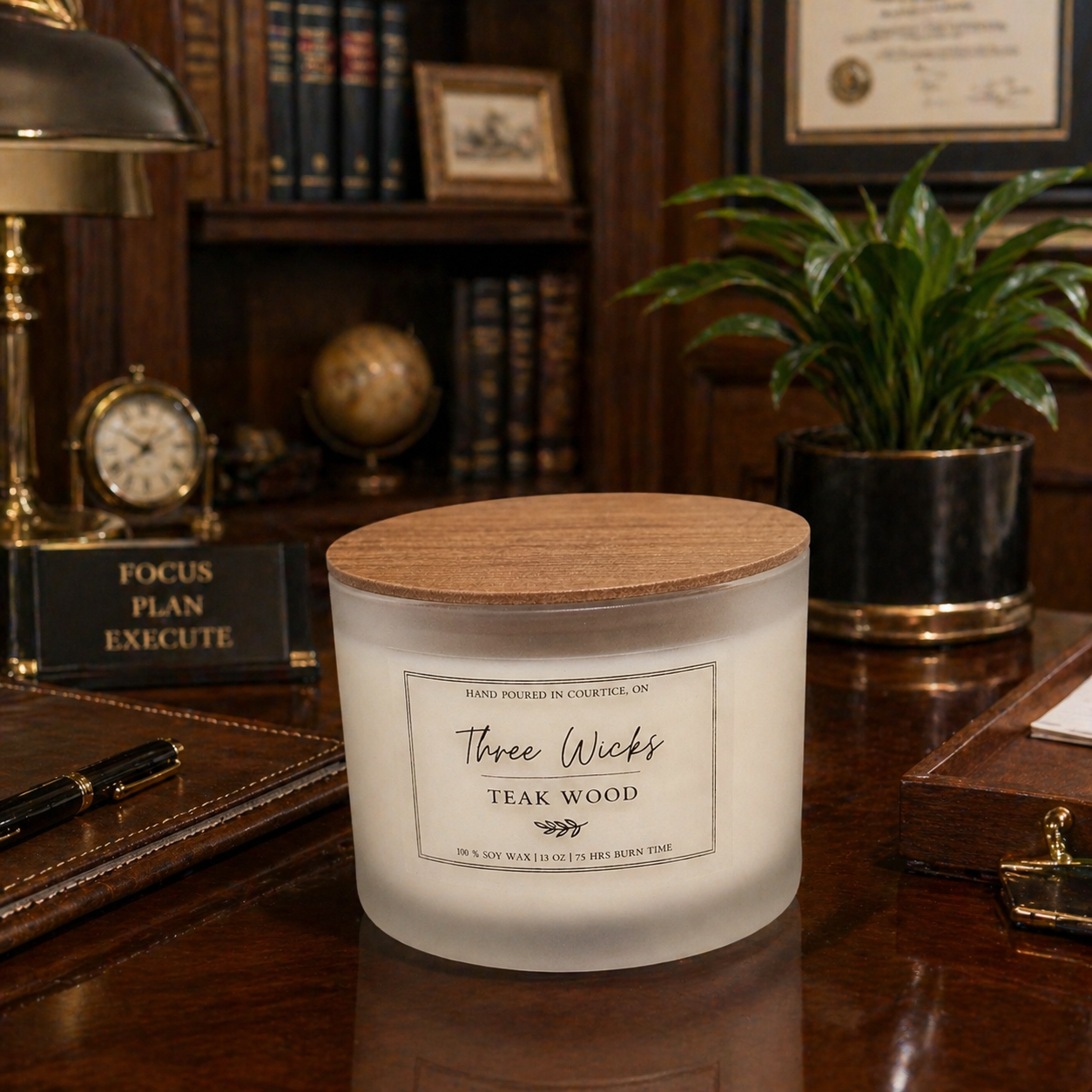 13 oz Soy Candles - Frosted Jar Cotton Wick | Signature Scents