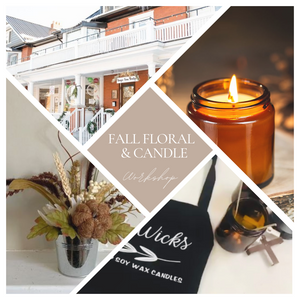 Fall floral and candle workshop at Unique Town Boutique in Whitby is the perfect way to kick off the Fall Season!