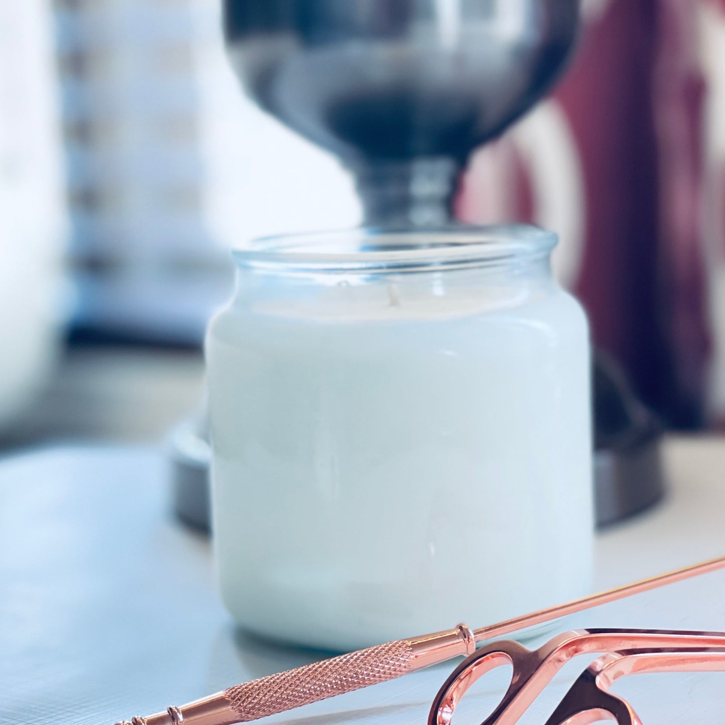 Scented soy  candle in mimosa 16 oz vessel